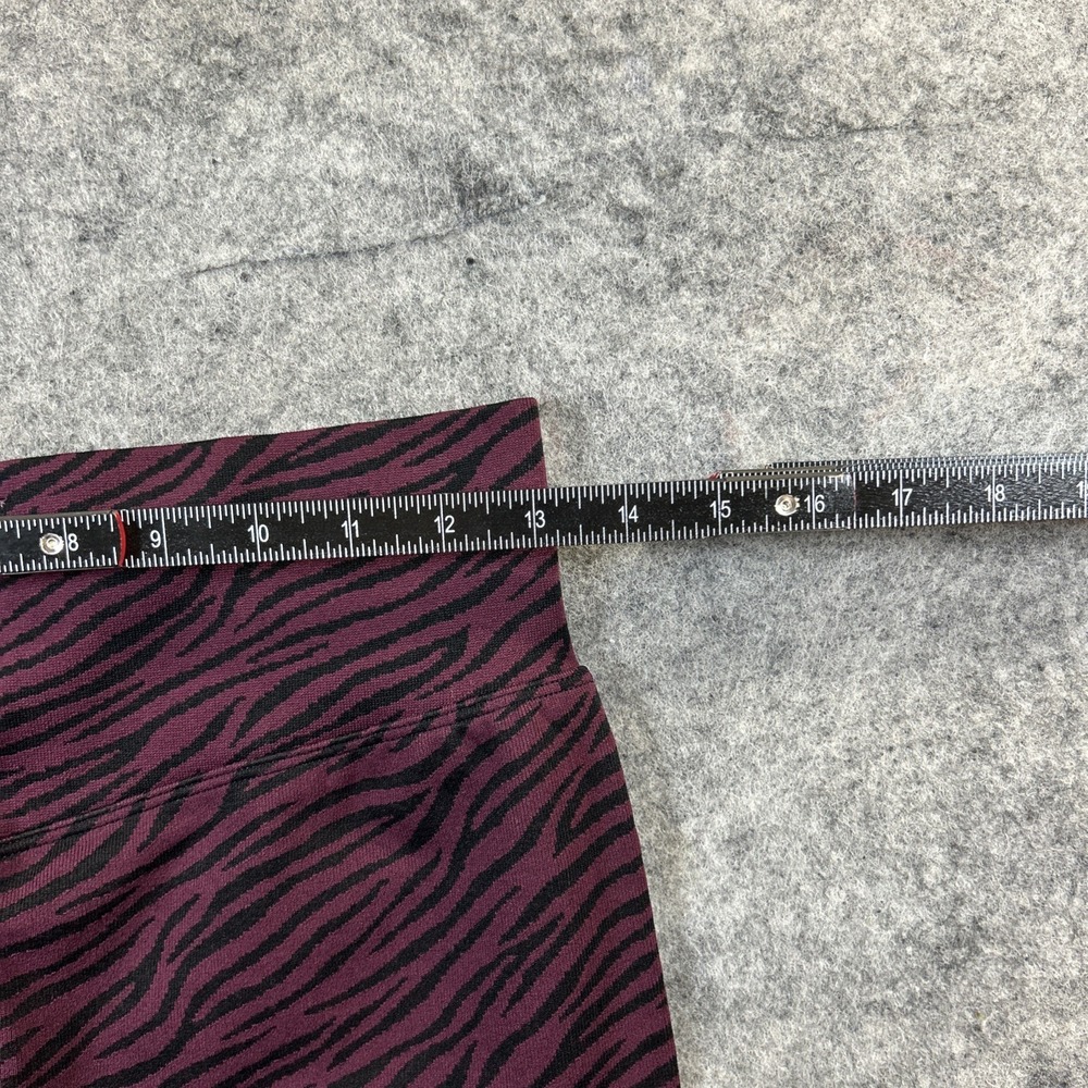 New Victoria's Secret Pink Seamless Leggings Women's Large Maroon Zebra Gym Yoga - Picture 4 of 9